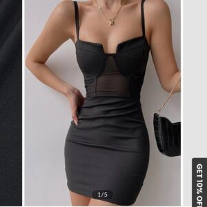 Mesh bodycon mini dress